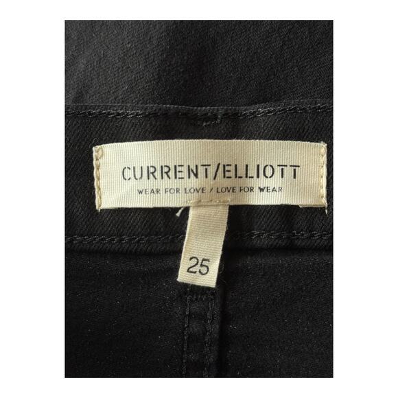 Current/Elliott jeans The Soulmate Slim Straight black size 25 - Picture 5 of 8